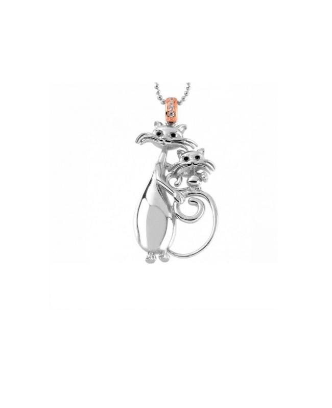 Collana a pallini con ciondolo La Gatta Mammona in argento 925 e cubic zirconia di La Gatta Gioielli. Collana a pallini con ciondolo La Gatta Mammona in argento 925 e cubic zirconia di La Gatta Gioielli.