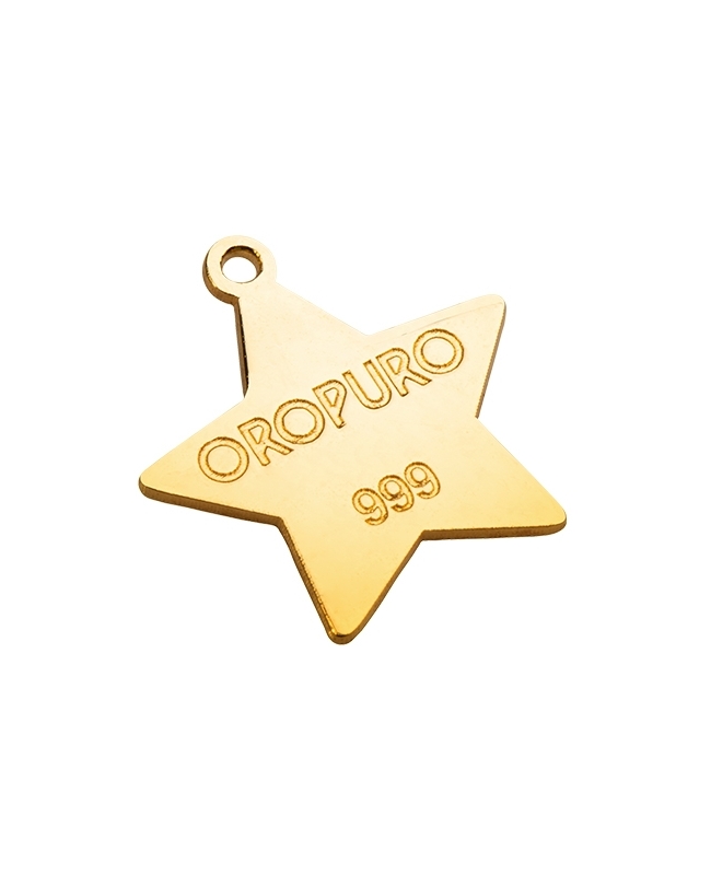 Ciondolo Stella in oro puro 999 della collezione Preziosa. Ciondolo Stella in oro puro 999 della collezione Preziosa.