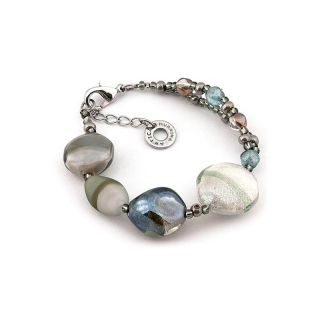 Bracciale Labia di Antica Murrina con perle in vetro con varie lavorazioni veneziane.