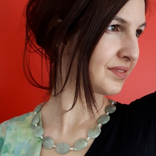 Outlet Ravelli | Collana quarzo rutilato e perle