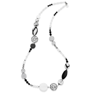 Collana di Antica Murrina della Collezione Honey con Boule di vetro con colate di vetro.