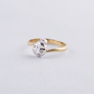 Selezione Ravelli | Anello coccinella in oro 18 kt e duraliti