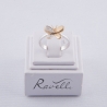 Selezione Ravelli | Anello farfalla oro bianco e rosè 18kt e duraliti
