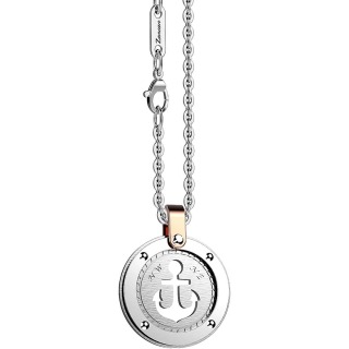 Collana con soggetto ancora, da uomo, della collezione Hi-Teck di Zancan.