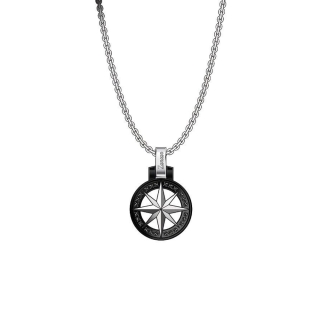 Collana con soggetto rosa dei venti, da uomo, della collezione Hi-Teck di Zancan.