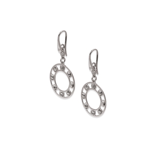 Orecchini Gea di Desmos gioielli, a forma di cerchi concentrici in argento 925.