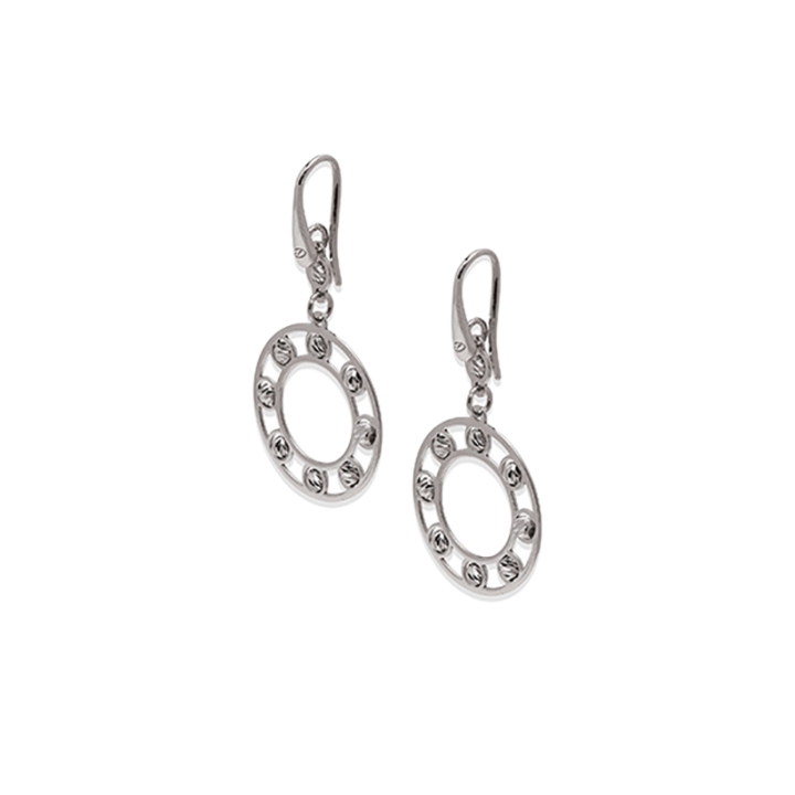 Orecchini Gea di Desmos gioielli, a forma di cerchi concentrici in argento 925.