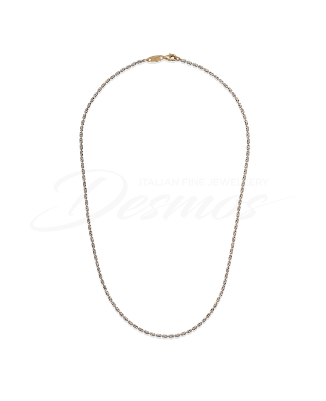 Collana della collezione Typhoon di Desmos in argento 925 rodiato gold.