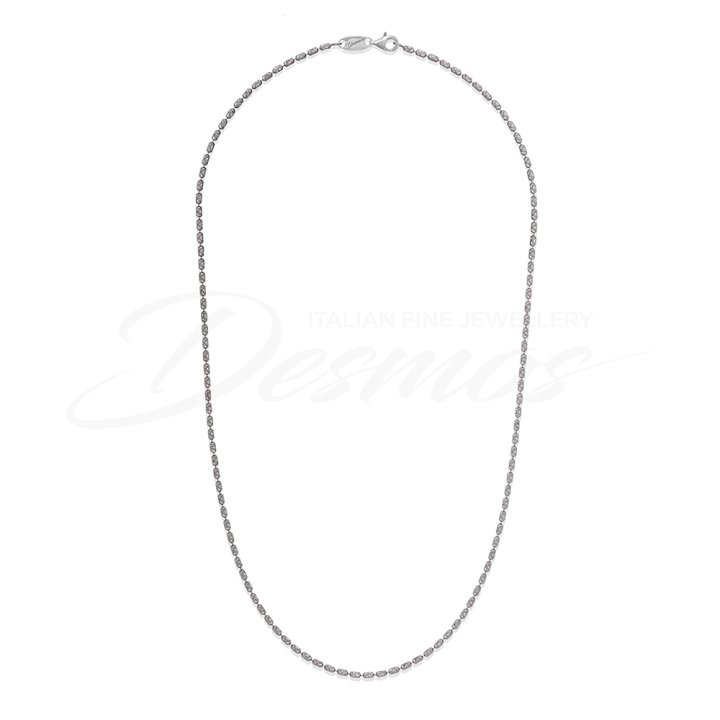 Collana della collezione Typhoon di Desmos in argento 925 rodiato.