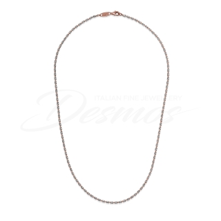 Collana della collezione Typhoon di Desmos in argento 925 rodiato rosè.