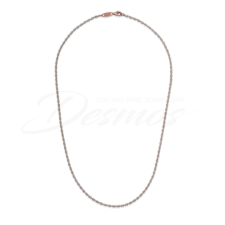 Collana della collezione Typhoon di Desmos in argento 925 rodiato rosè.