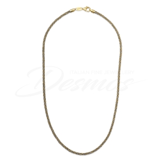 Collana multifilo della collezione Snake di Desmos con fili in argento 925 rodiato e argento 925 rodiato gold.