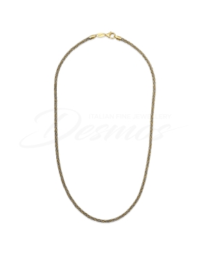 Collana multifilo della collezione Snake di Desmos con fili in argento 925 rodiato e argento 925 rodiato gold.