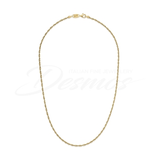 Collana della collezione Pendant Singapore di Desmos in argento 925 rodiato gold sfaccettato al laser.