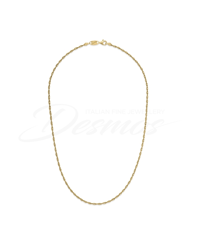 Collana della collezione Pendant Singapore di Desmos in argento 925 rodiato gold sfaccettato al laser.