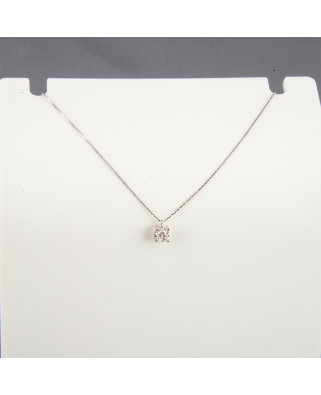 Diamanti | Girocollo Punto luce in oro bianco 18 kt e diamanti