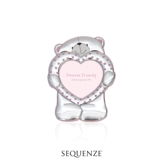 Portafoto in argento 925 sterling di Sequenze con tema Orsetto cuore Forever Friends.