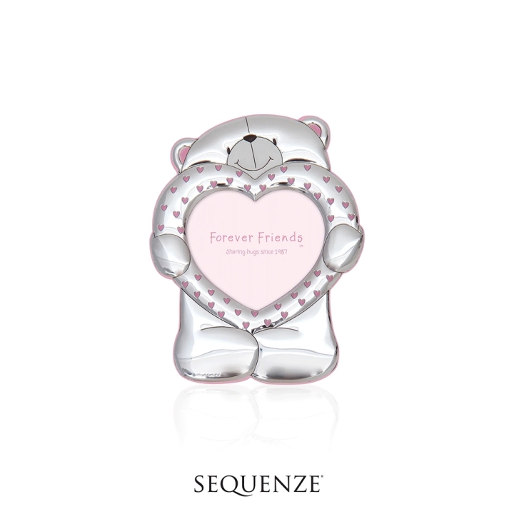 Portafoto in argento 925 sterling di Sequenze con tema Orsetto cuore Forever Friends.