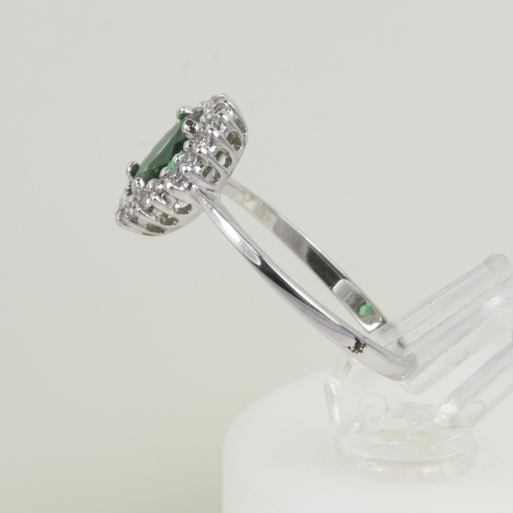 Selezione Ravelli | Anello oro 18kt, smeraldo sintetico e duraliti