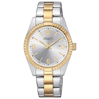 Orologio da donna Timeless Lady by Vagary. Solo tempo, cassa e bracciale in in acciaio bicolore oro.