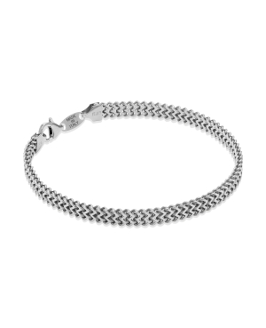 Bracciale Rail by Desmos con catena in argento 925 rodiato.