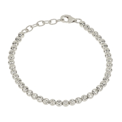 Bracciale Crystal by Desmos con catena in argento 925 rodiato, misura 16,5 cm extender.