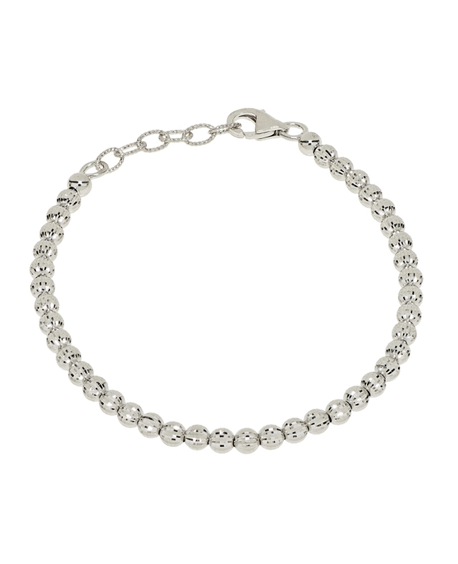 Bracciale Crystal by Desmos con catena in argento 925 rodiato, misura 16,5 cm extender. Bracciale Crystal by Desmos con catena in argento 925 rodiato, misura 16,5 cm extender.