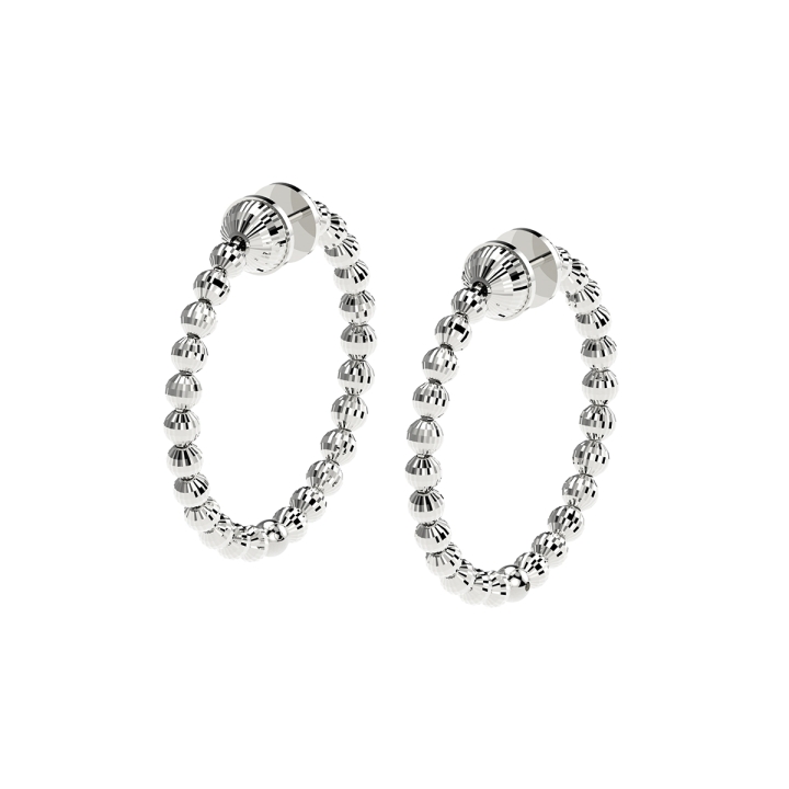 Desmos | Orecchini Crystal Hoop in argento 925