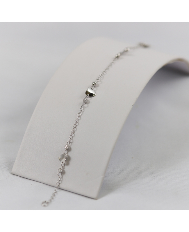 Selezione Ravelli | Bracciale cuori in oro bianco