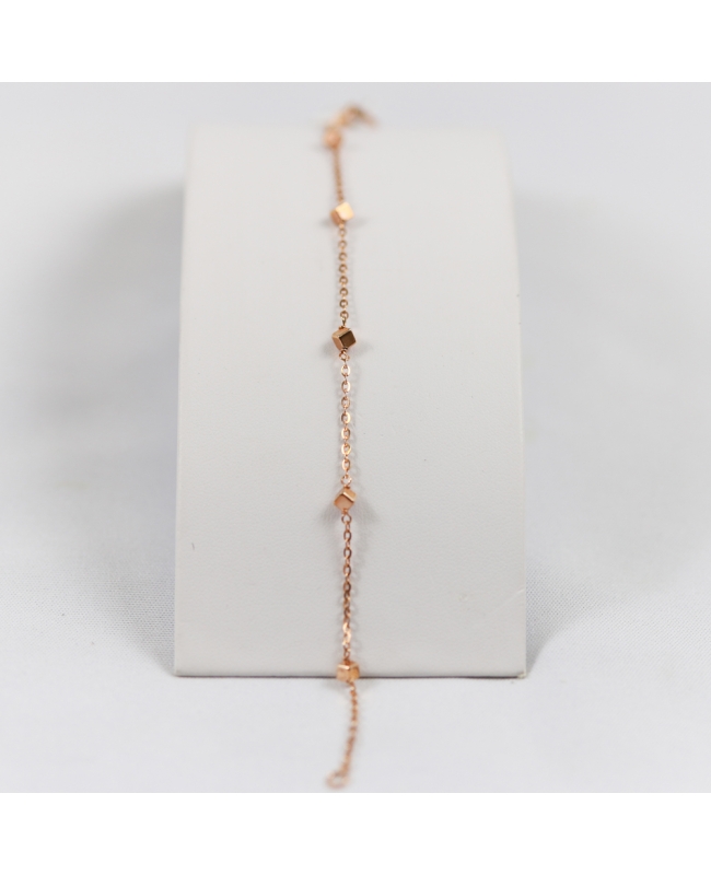 Selezione Ravelli | Bracciale cubi in oro rosè