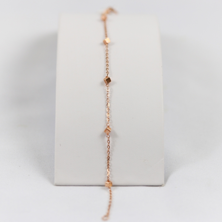 Selezione Ravelli | Bracciale cubi in oro rosè
