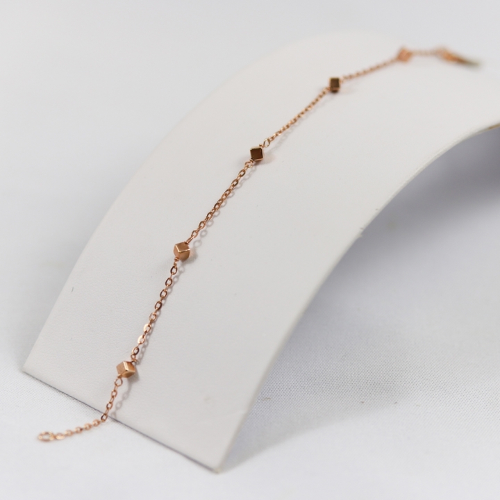 Selezione Ravelli | Bracciale cubi in oro rosè