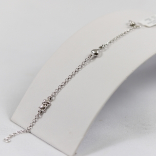 Selezione Ravelli | Bracciale oro bianco orsetto e cuore