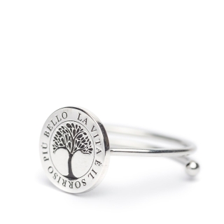 Life – Anello aperto argento - Cuorepuro.