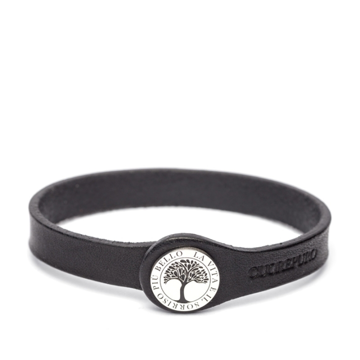 Life – Bracciale pelle nero