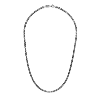 Desmos | Collana Venetian Diamond in argento brunito