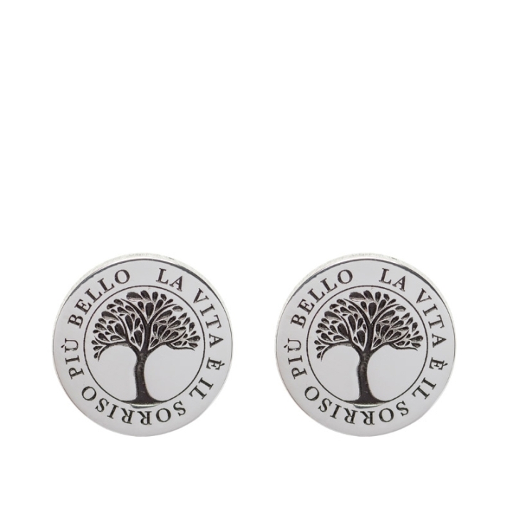 Life – Orecchini lobo argento 1cm - Cuorepuro.