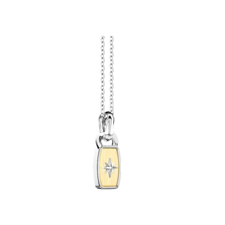 Zancan | Collana Alpha in argento con inserto in oro giallo ESC251G