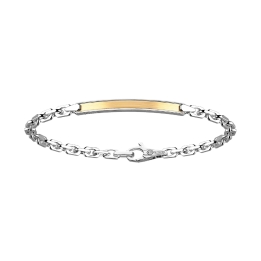 Zancan | Bracciale in argento con targa in oro ESB443G