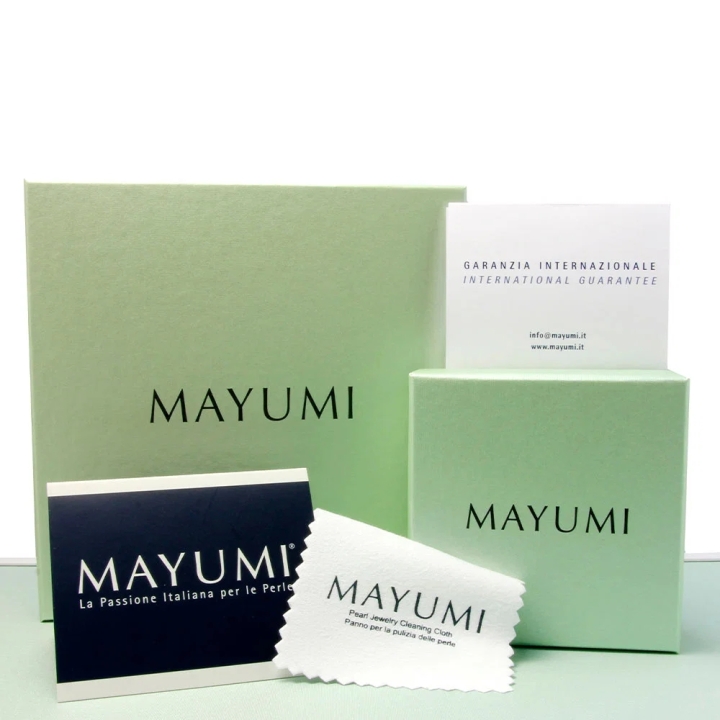 Mayumi | Orecchini in Oro bianco, Diamanti e Perle Akoya ORM337