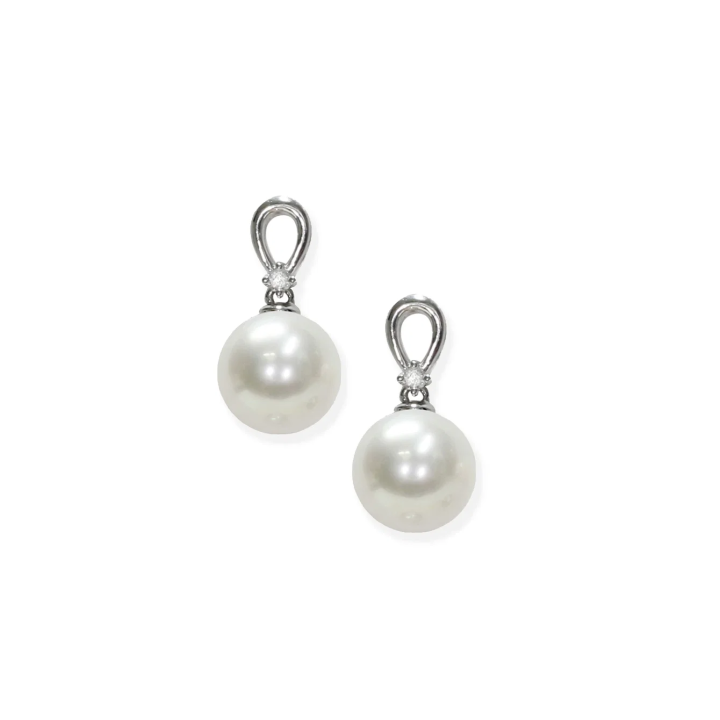 Mayumi | Orecchini in Oro bianco, Diamanti e Perle Akoya ORM337