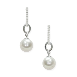Mayumi | Orecchini in Oro bianco, Diamanti e Perle Akoya ORM339