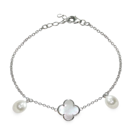 Mayumi | Bracciale in Argento 925‰  e Perle Piena Perlagione BS164