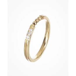 Desmos | Anello Slash in oro e diamanti
