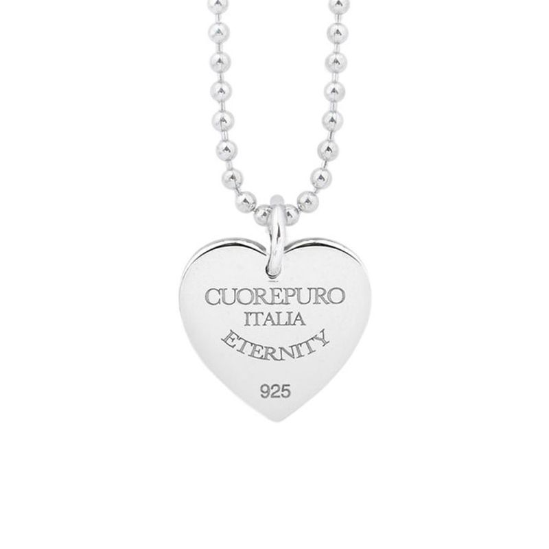 Collana 03 - 80 cm - Amore Eterno – Linea Classica – argento 925 rodiato di Cuorepuro.