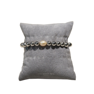 Bracciale elastico perla champagne BPE8R