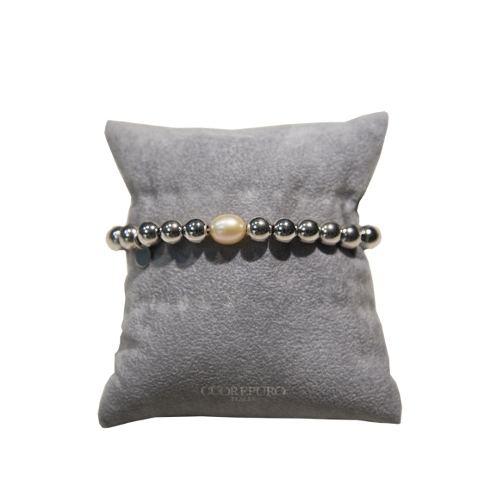 Bracciale elastico perla champagne BPE8R