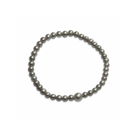 Bracciale di Perle Piena Perlagione grigie - BS126G