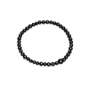 Bracciale di Perle piena perlagione nere - BS126, lunghezza 18,5 cm, collezione Premier di Mayumi, made in Italy.