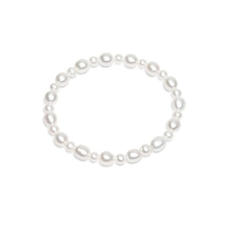 Bracciale di Perle Piena Perlagione - BS131, lunghezza 18.5 cm, collezione Premier di Mayumi, made in Italy.